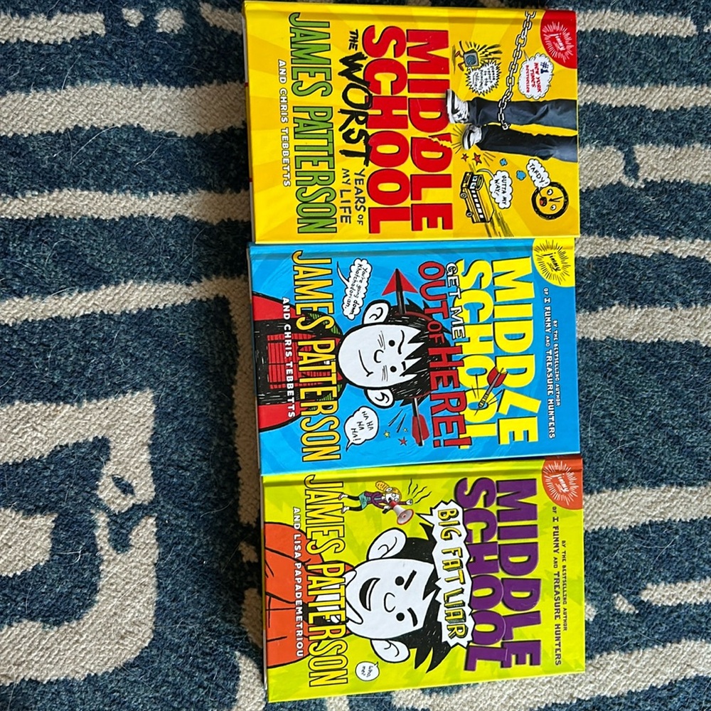 James Patterson Middle school books 1-3 hardcover